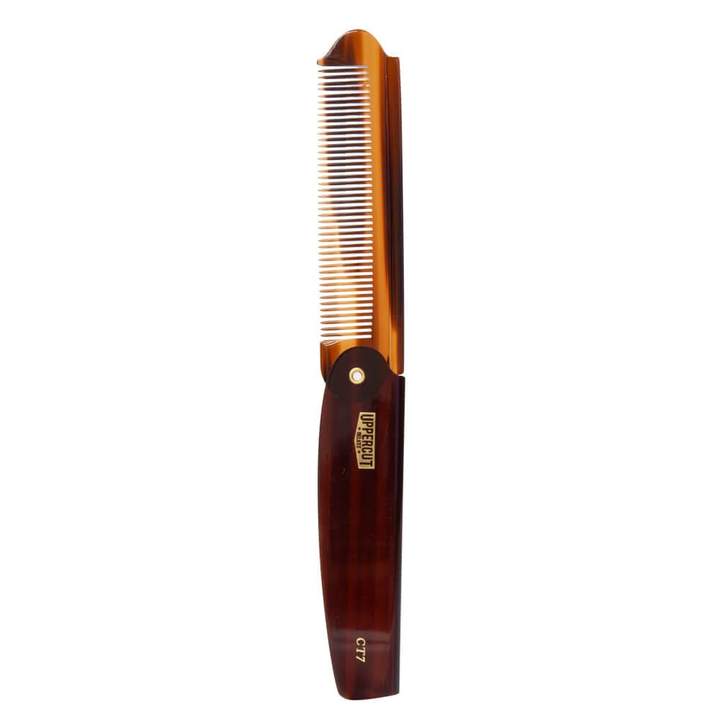 mens grooming styling hair comb uppercut gift man pocket size brown tortoise CT7 filip