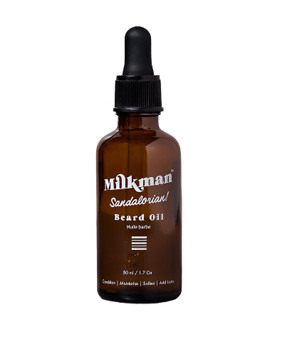 Barbershop, the barberhood, barbers, shaving, mens hair, beard care, beard balm, beard trim, beard grooming, shaving, hair removal, proraso, wahl, milkman, depot, triumph and hill, beard maintenance, Sydney, male facial, aftershave, online shopping, syle, Milkman Sandalorian Beard Oil 