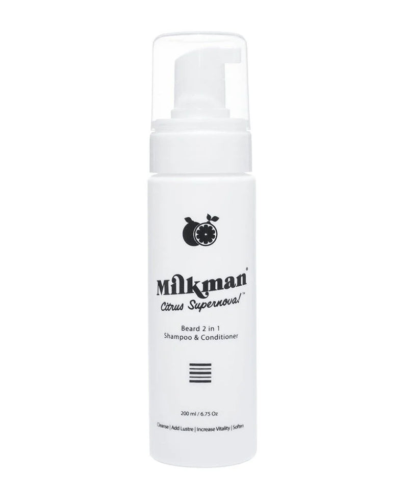 Barbershop, Barber, Male Grooming, Retail, Style, Mens Style, Mens Retail, Male Style, Online Shopping, Modern Man, Travel, Mens Products, Sydney, Australia, Mens Store, Gifts For Men, Beard Products, Mens Beards, Mens Beards Products, Milkman, Beard 2 in 1 Shampoo and Conditioner, Citrus supernova