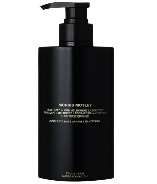 mens grooming products, mens hair products, male grooming tools, skincare, male skincare, Hair, Sydney, Australia, barber, male grooming, mens retail, male style, conditioner, online shopping, Morris Motley, Concrete Rose Granule Hand Wash, Australian brand 