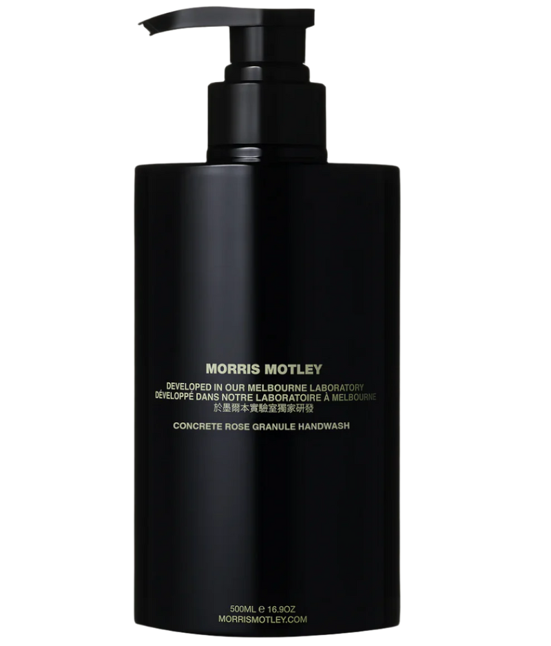 mens grooming products, mens hair products, male grooming tools, skincare, male skincare, Hair, Sydney, Australia, barber, male grooming, mens retail, male style, conditioner, online shopping, Morris Motley, Concrete Rose Granule Hand Wash, Australian brand 