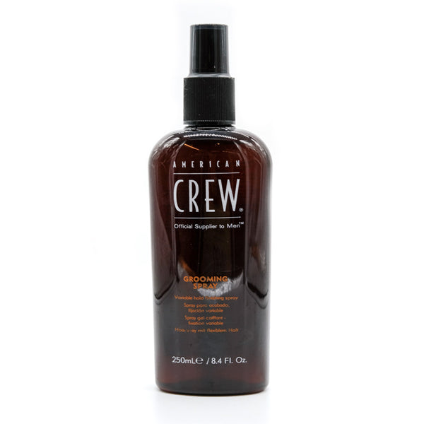 American crew, classic grooming spray, styling hold, fine hair or gray hair spray, easy wash out, non sticky, online shopping, gift, mens styling